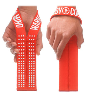 Weight Lifting Wrist Straps V1 Red/White