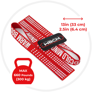Weight Lifting Wrist Straps V1 Red White Specs