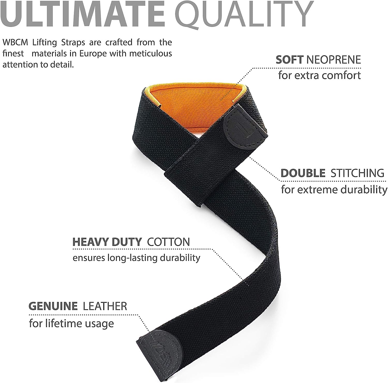 Warm Body Cold Mind Lasso Lifting Wrist Straps for Crossfit, Olympic Weightlifting, Powerlifting, Bodybuilding, Functional Strength Training - Heavy-D