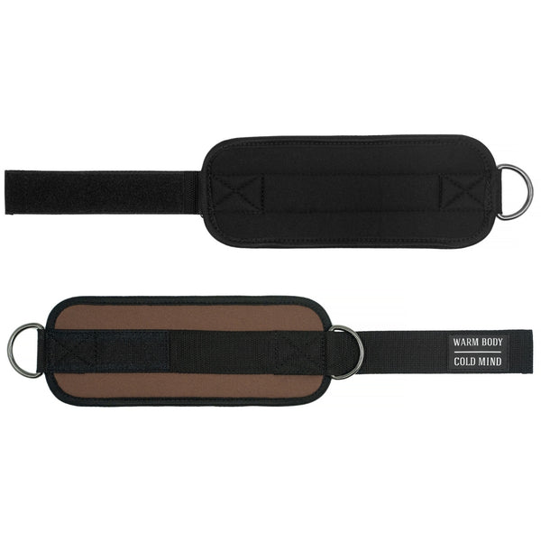 Brown Adjustable Ankle Straps for Cable Machines - Warm Body Cold Mind