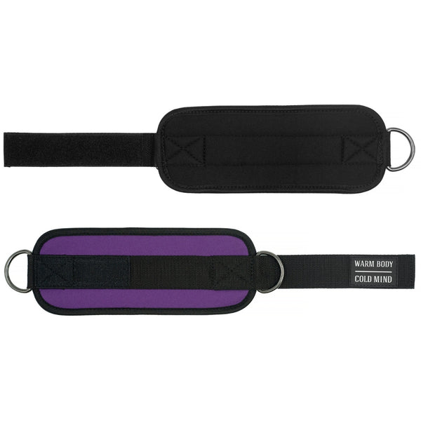 Purple Adjustable Ankle Straps for Cable Machines - Warm Body Cold Mind