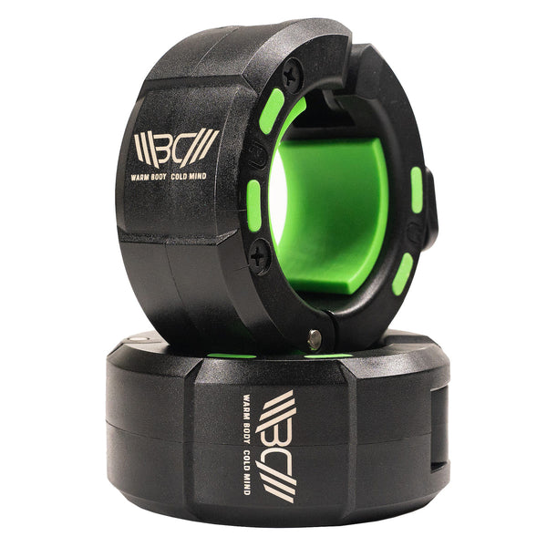 Black Magnetic Barbell Collars/Barbell Clips with magnet - Warm Body Cold Mind