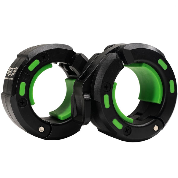 Black Magnetic Barbell Collars/Barbell Clips with magnet - Warm Body Cold Mind