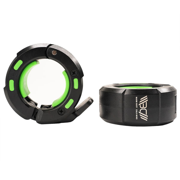 Black Magnetic Barbell Collars/Barbell Clips with magnet - Warm Body Cold Mind