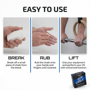 Three-step guide for using gym block chalk - Warm Body Cold Mind