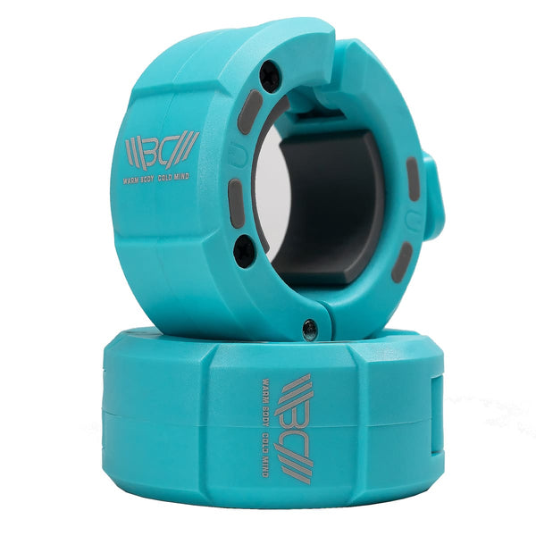 Blue Magnetic Barbell Collars/Barbell Clips with magnet - Warm Body Cold Mind