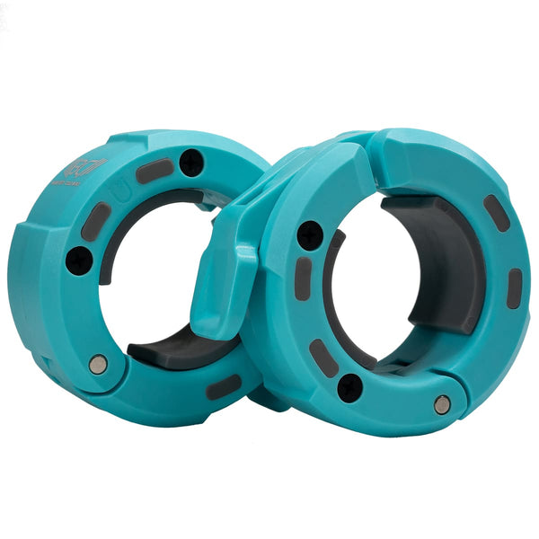 Blue Magnetic Barbell Collars/Barbell Clips with magnet - Warm Body Cold Mind