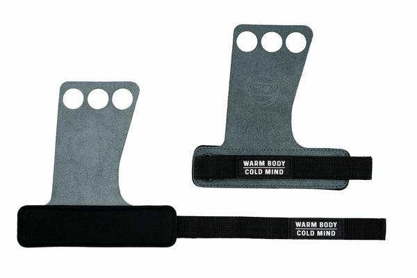 Leather Hand Grips Basic Gray