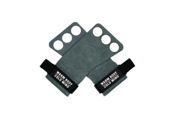 Leather Hand Grips Basic Gray