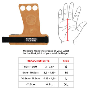 LEATHER HAND GRIPS SIZES