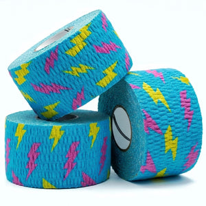 1,5″ Blue Narrow Weightlifting thumb Tapes with Flash design (3 Rolls) - Warm Body Cold Mind