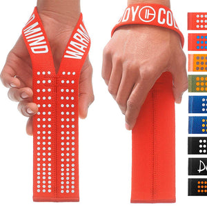 Weight Lifting Wrist Straps V1 Red/White