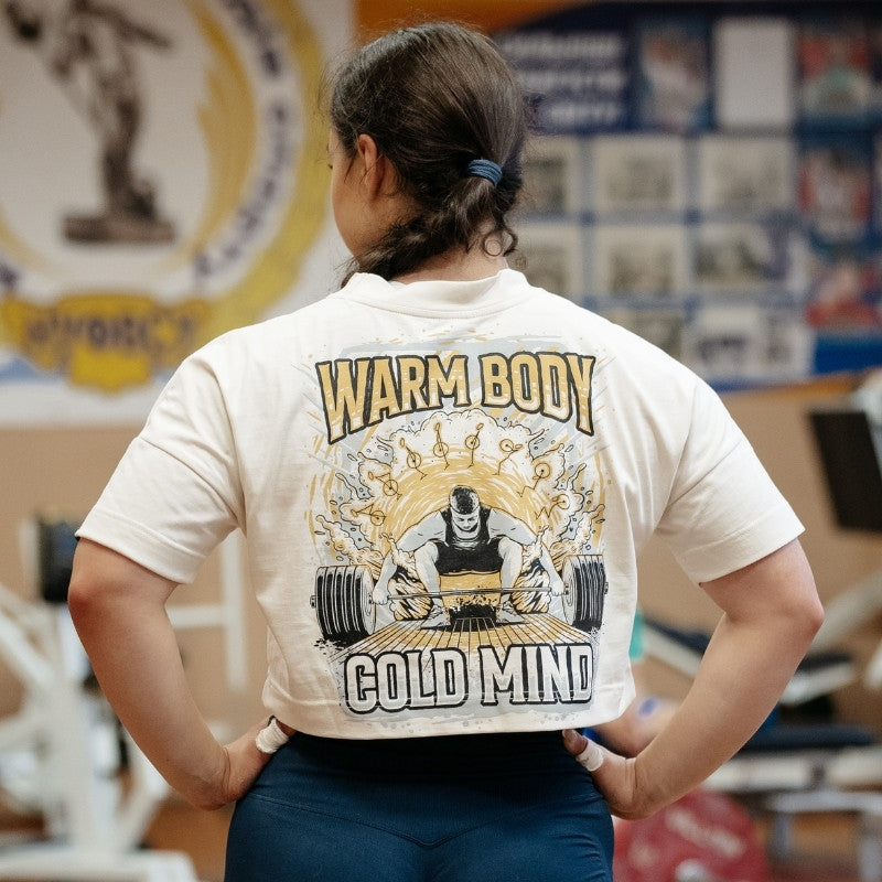 Women's Cropped T-shirt - Lift Off - Warm Body Cold Mind