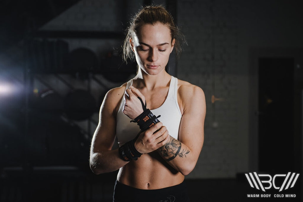 Female Using Gymnastics WBCM Wrist Wraps