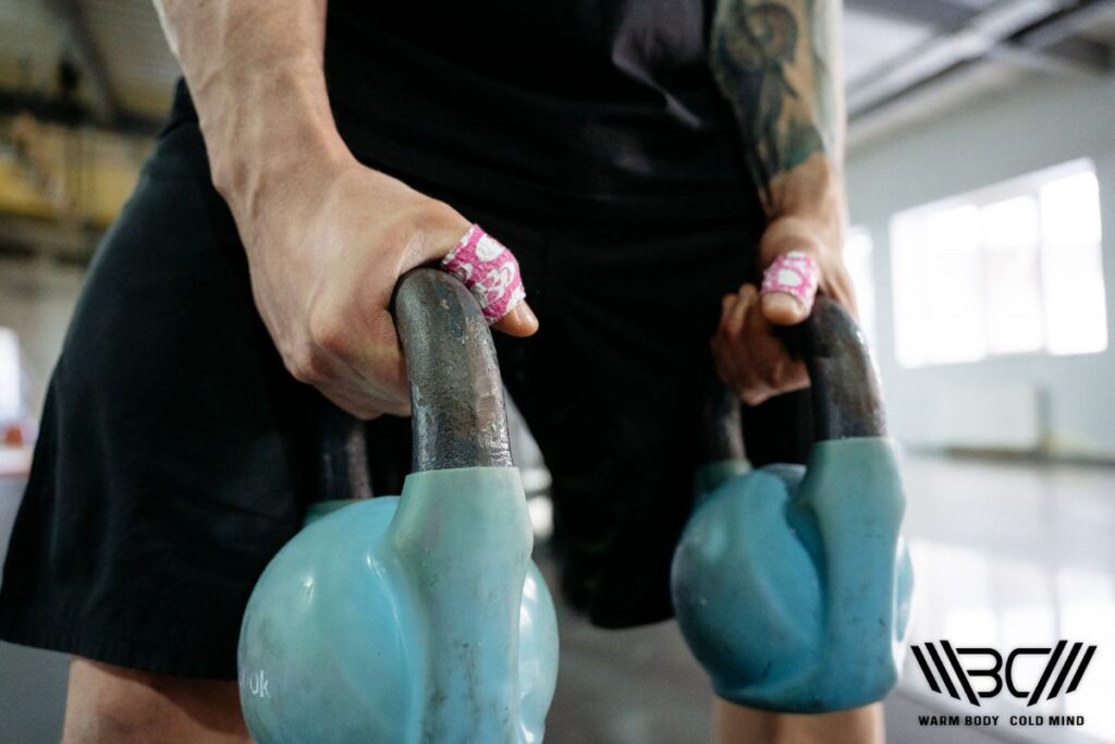 kettlebells exercises with hook tape