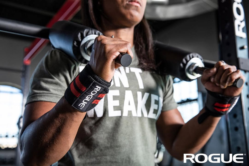 Rogue Fitness Wrist Wraps in use