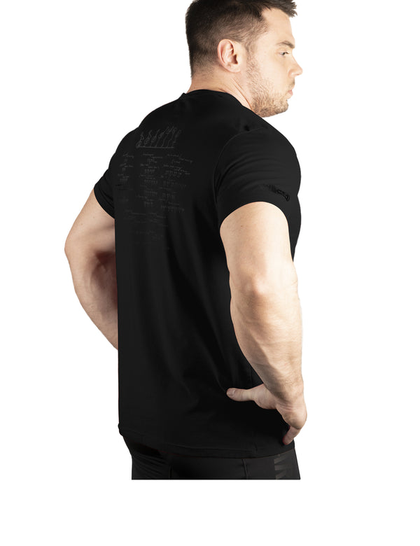 Warm Body Cold Mind Men's T-Shirt V2 Black on Black 